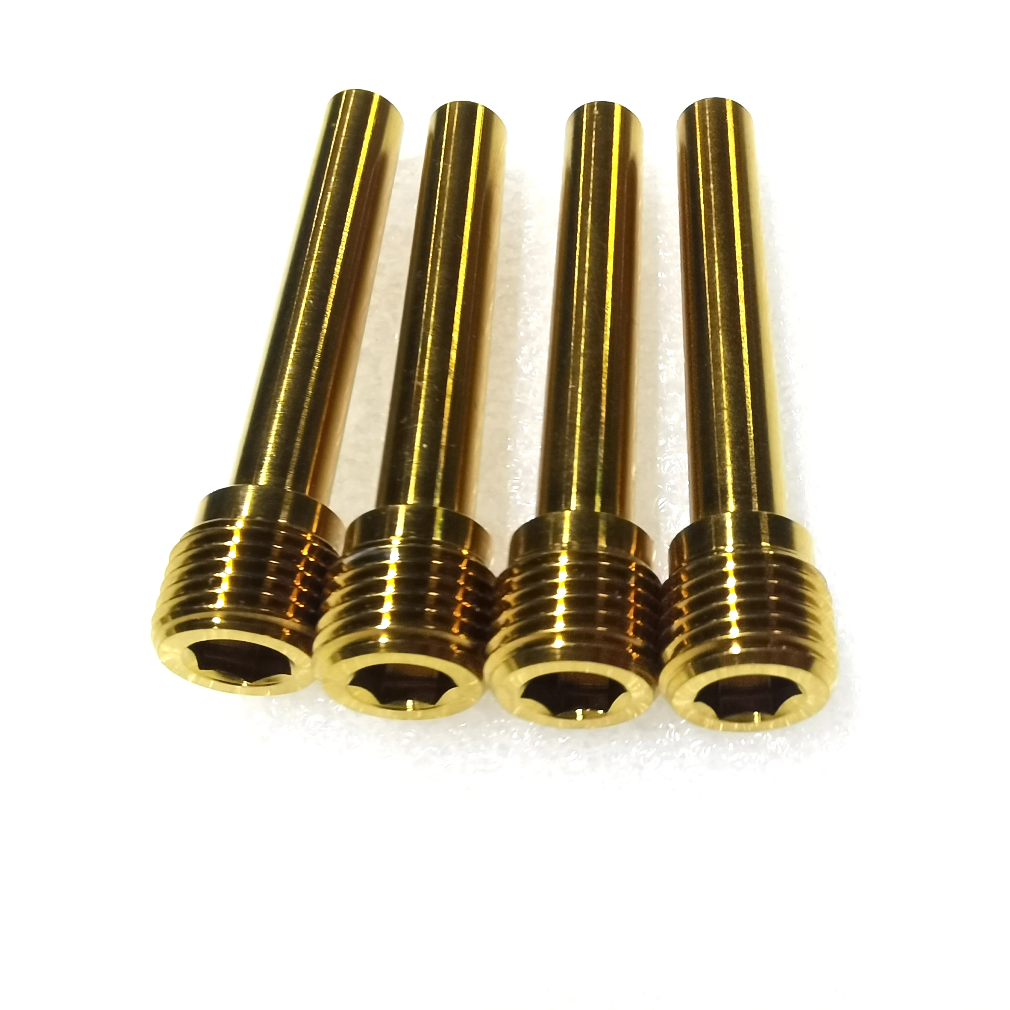Factory supply racing motorcycle Gr5 m5 golden titanium caliper pad pin