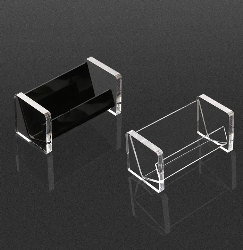 Factory customized acrylic business card holder wholesale business card boxes pen boxes on desktop with low price