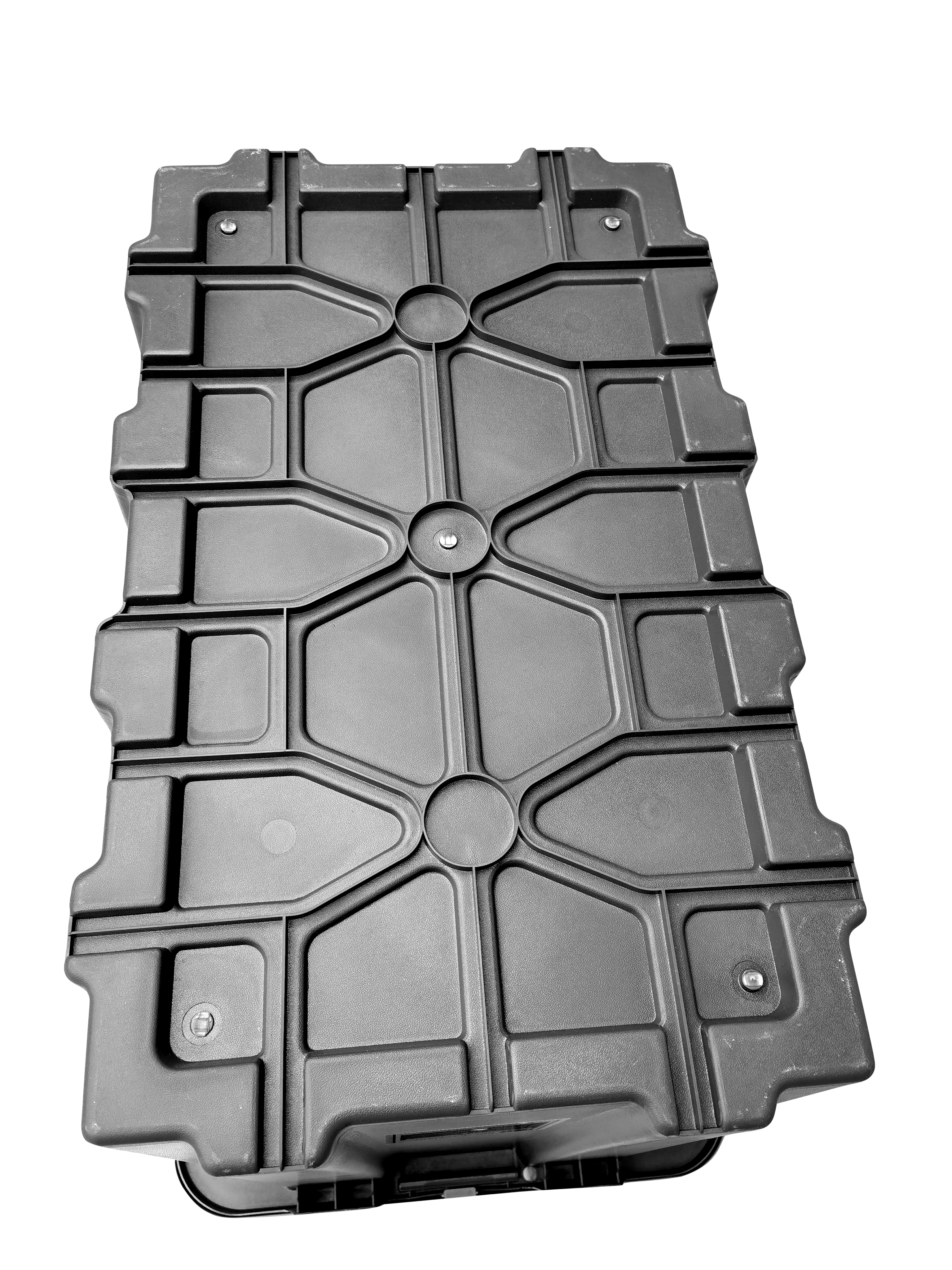 Customized 60l Stackable Plastic Heavy Duty Box with Green Lid
