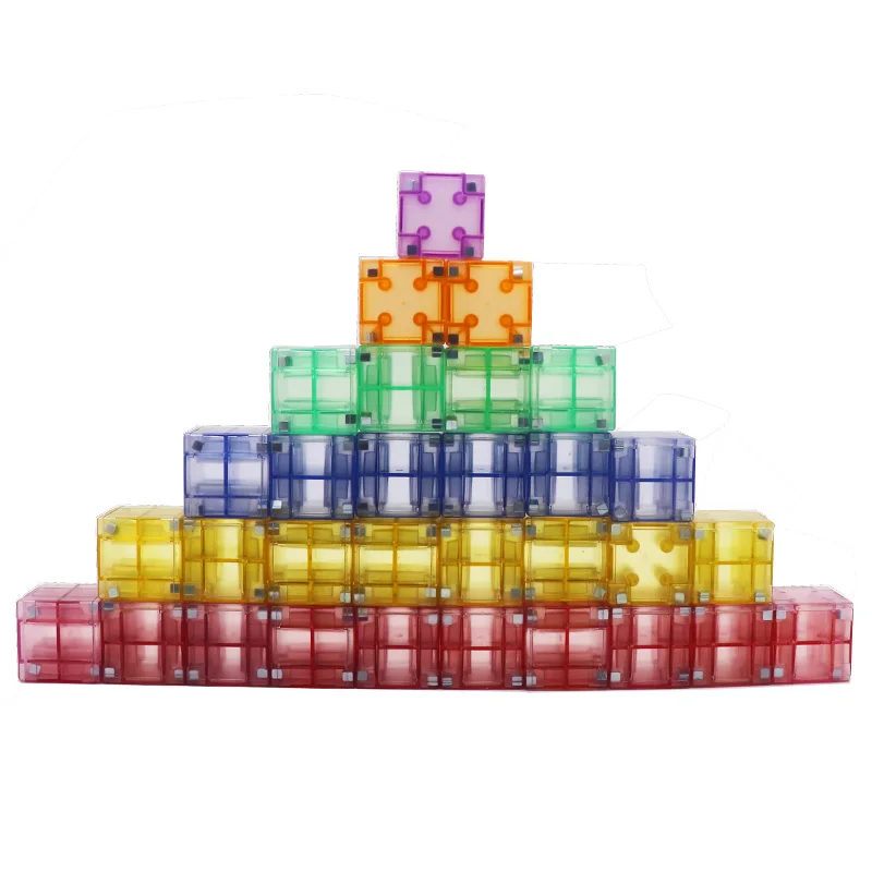 Wellbbplay Magnets cube toy hot selling Brain Training Shape   Box 3D  Geometry Magnetic fidget Magic Cube for Children