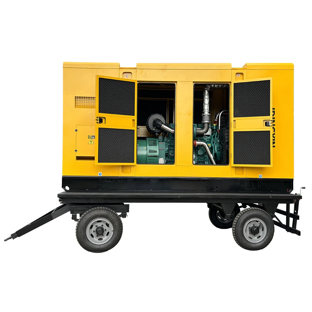Mobile power station AC 3 phase tractor 30KVA 40KVA 50KVA 60KVA 80KVA 100KW Silent  intelligent diesel generator