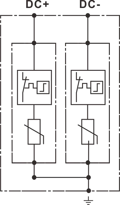 ETEK EKU5-T2-40PV  3P DC1000V Imax 40kA SURGE PROTECTIVE DEVICE ARRESTER  SPD