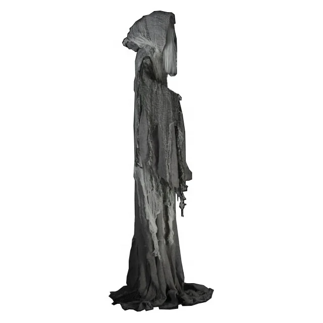 
Halloween Decoration Life size animated standing Reaper in creepy cloth Scary Party Decor Haunted House props 