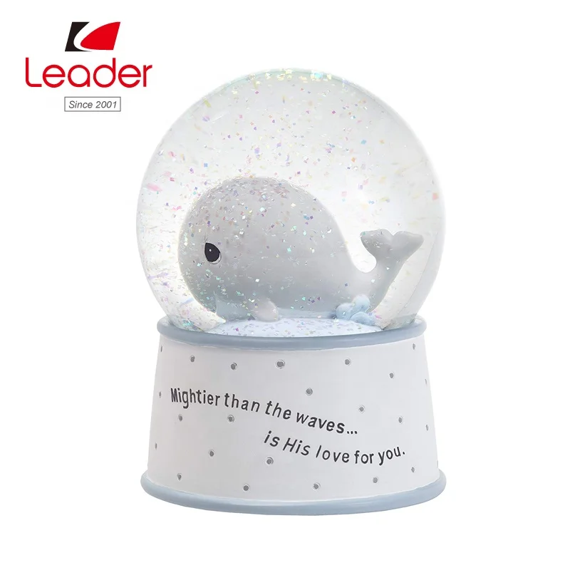 Promotional Gifts Polyresin Custom Snowglobe Glass Snowball Animal Snow Globe