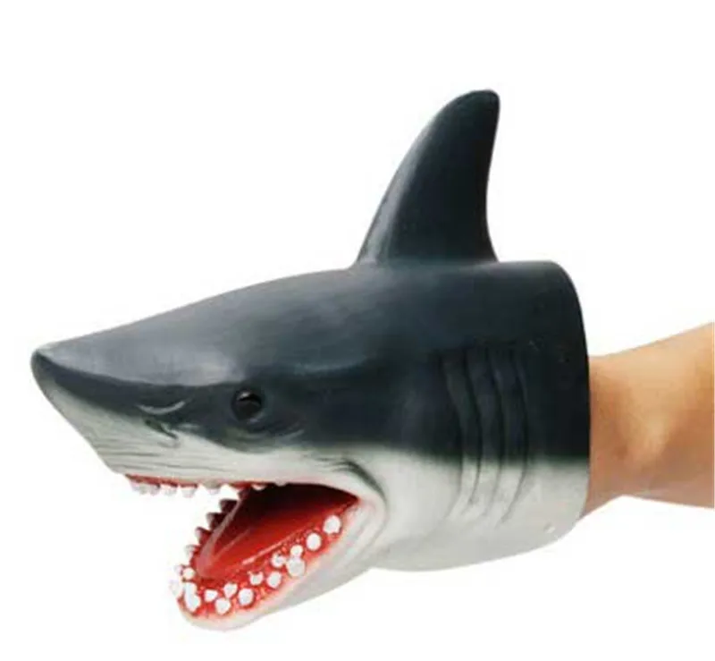 Soft PVC Plastic Rubber 3D Animal Figure Dinosaur Shark Hand Puppets Toys for Boys children baby