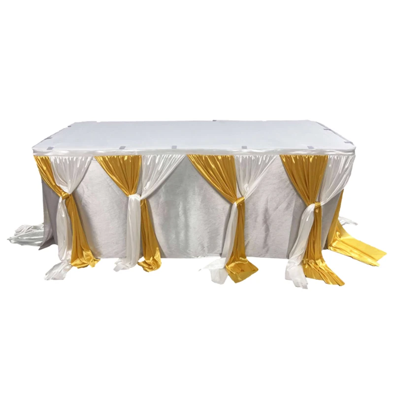 6ft Tulle Table Skirt in Intercalated Colors for Wedding Home & Birthday Decorations Hotel Table Skirting Tablecloth