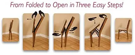 Full Back Folding Dining Chairs Rich Espresso Finish Folding Chair 2 PACK Folding Bistro Chairs