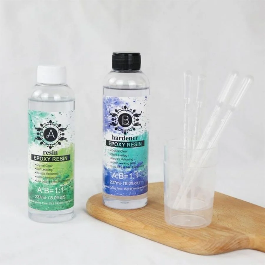 Epoxy Resin Polishing Wax Thick Pour Injection Gun Diy Silicone Resins Pupolyurea Crystal Glue Kit