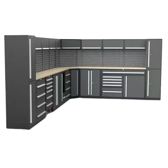 Metal garage storage tool cabinet with drawers