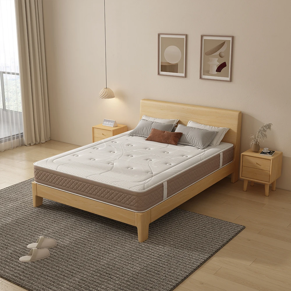 Hot Sales Colchon Popular Design Latex Mattress Matelas Wholesale Pocket Spring Hybrid Mattress Pad Double Queen King Mattress