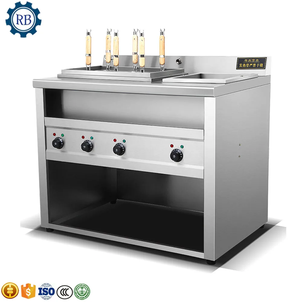 Gas Noodle Cooking Boiler Stove 6 Baskets Noodle Pasta Cooker For Kitchen Equipment