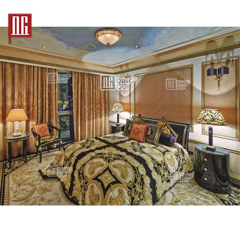  Luxury hotel queen bedroom bed Dubai style