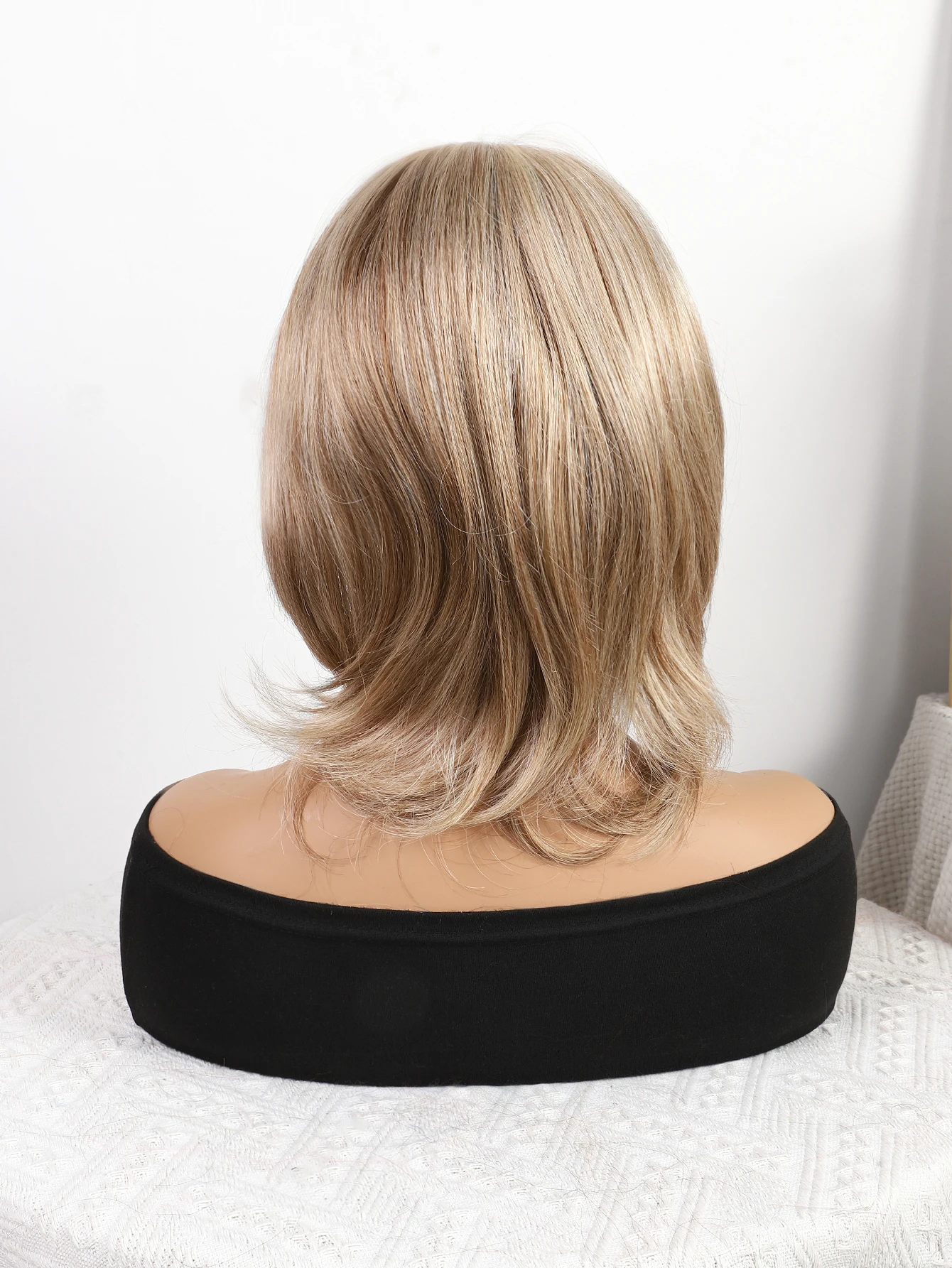 NewLook Women Grey Wig Curly Headband Short Bob Synthetic Hair Wigs Short Bob Wig