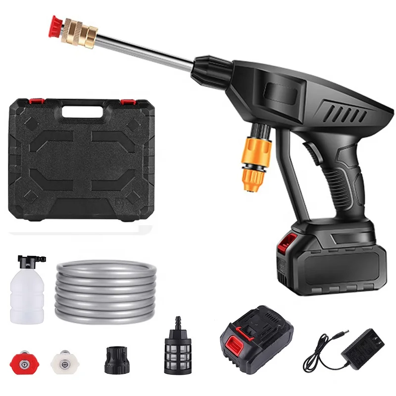 FIREEGG New Product Wireless Car Wash Tool Portable Electric Car Wash Machine High Pressure Cleaning Water Gun For Home