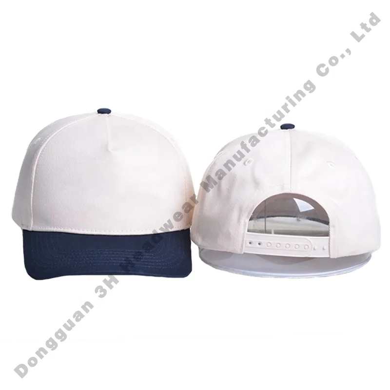 Wholesale Adjustable 5 Panel Sport Curved Brim Baseball Cap for Unisex Custom Blank Two Tone Baseball Caps Hats