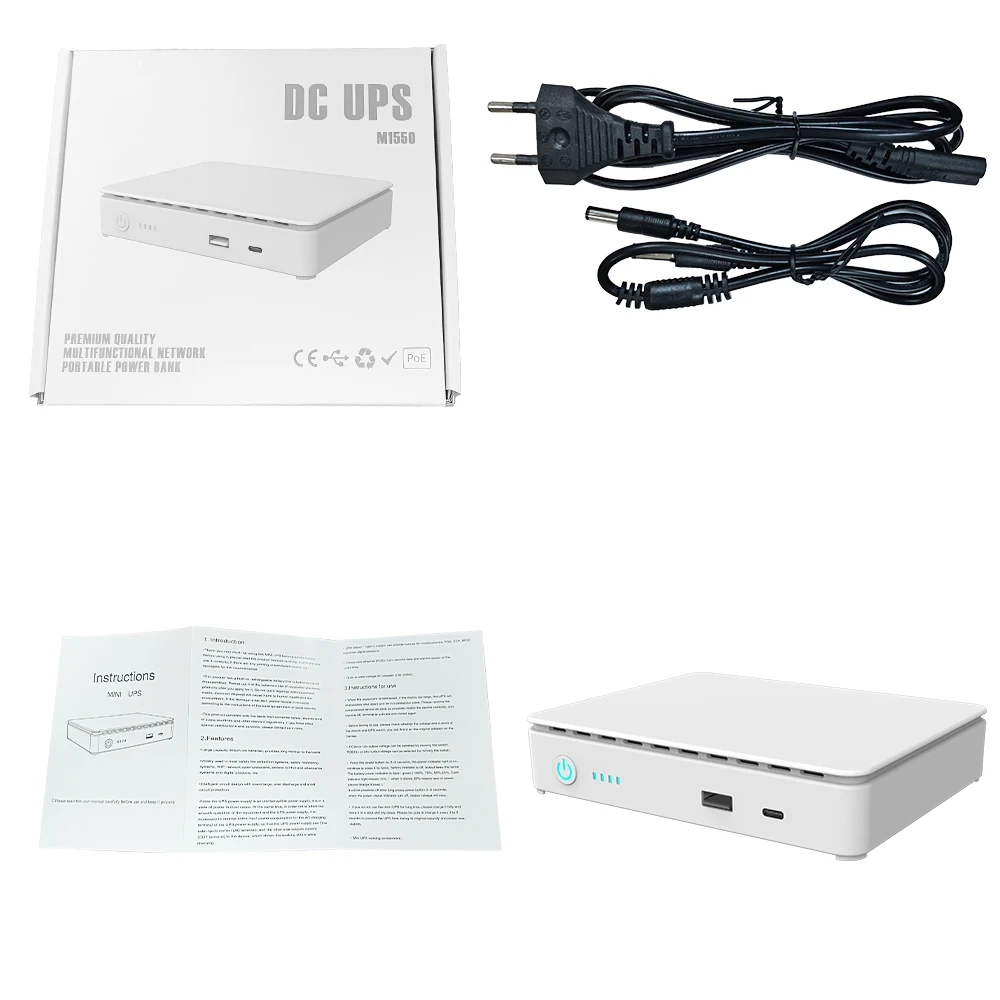 Uninterruptible Power Supplies 5v 9v 12V UPS 10400mah Mini UPS for Wifi Router and modems Battery Backup DC UPS