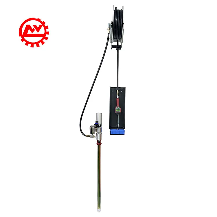 Wall Mount Automatic Pneumatic Piston Lube Drum Pumps Air Operated Barrel Lubricating Oil Pump With Counter