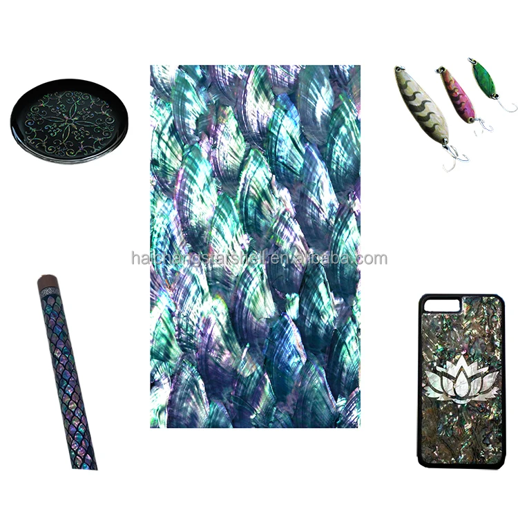 Beautiful shiny abalone shell laminate abalone shell board