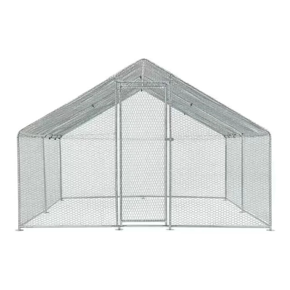 Fast Shipping Movable Welded Wire 10*6.5*6.5 Feet Coop Chicken Farmhouse Steel Frame Walk In Chicken Coop