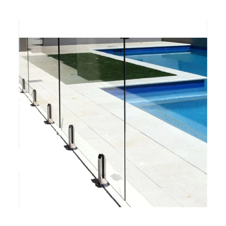 Exterior Home Plexiglass Railing Tempered Glass Railing High Quality Spigot Glass Railing