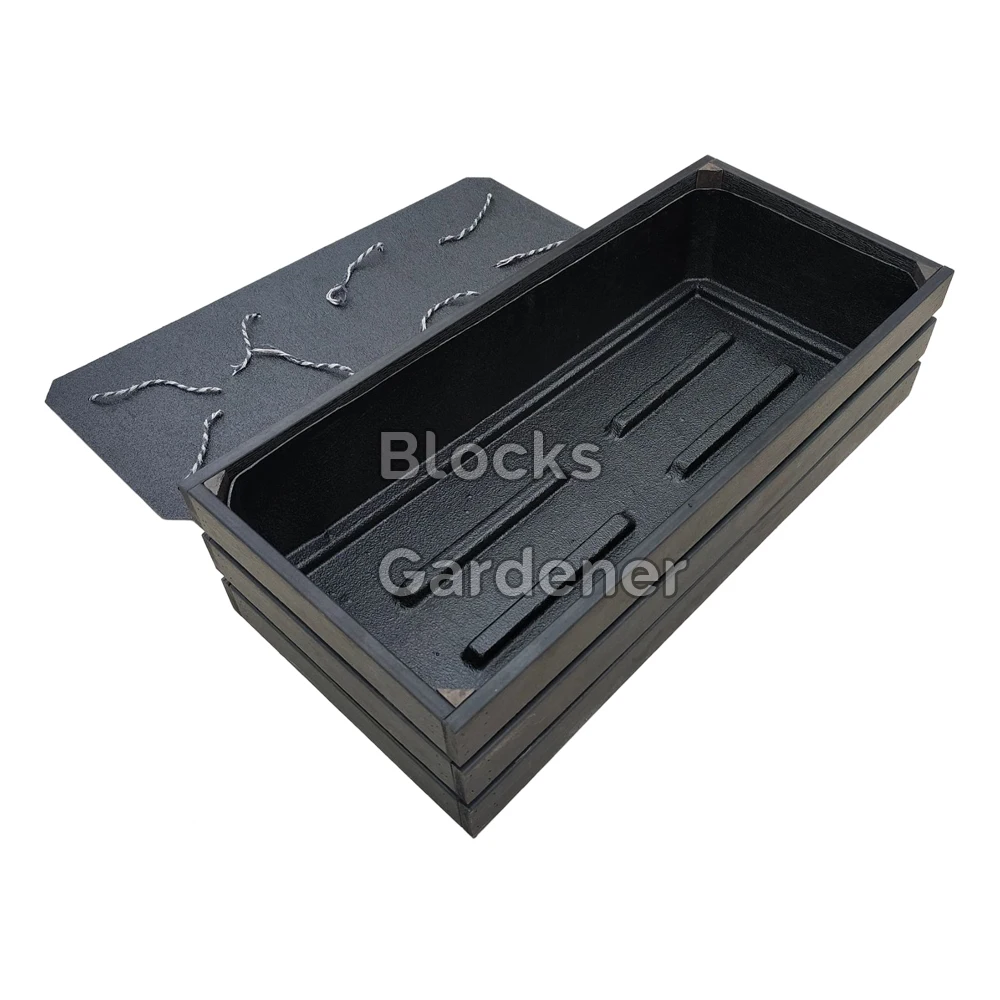 self watering big size wood plastic wpc outdoor planter flower box