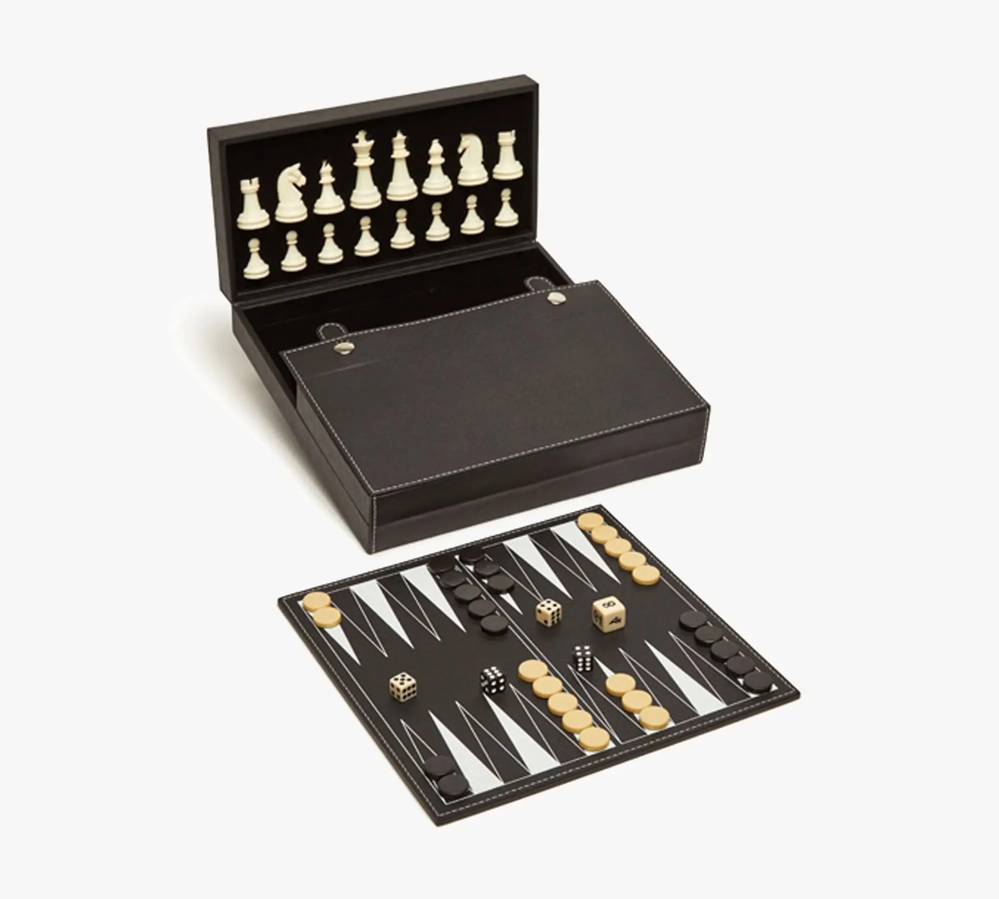 Hot Wholesale Sale Luxury Chess Board Games Portable 2-In-1 Backgammon and Chess Set Luxury