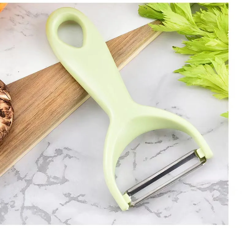 Thickening Stainless Steel Kitchen Tool Fruit and Vegetable Peeler with Plastic Handle for Peeling Carrots Potatoes More