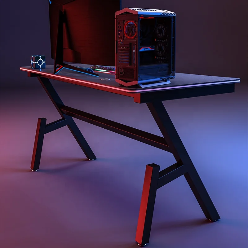 Medium size computer desk Black Home Office PC Computer Gaming Desk Gamer Work Study Writing Table for Small Spaces