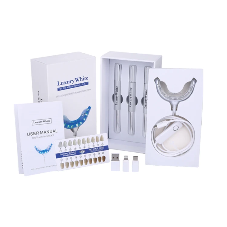 professional dental teeth whitening kit usb  private label custom packaging logo non peroxide