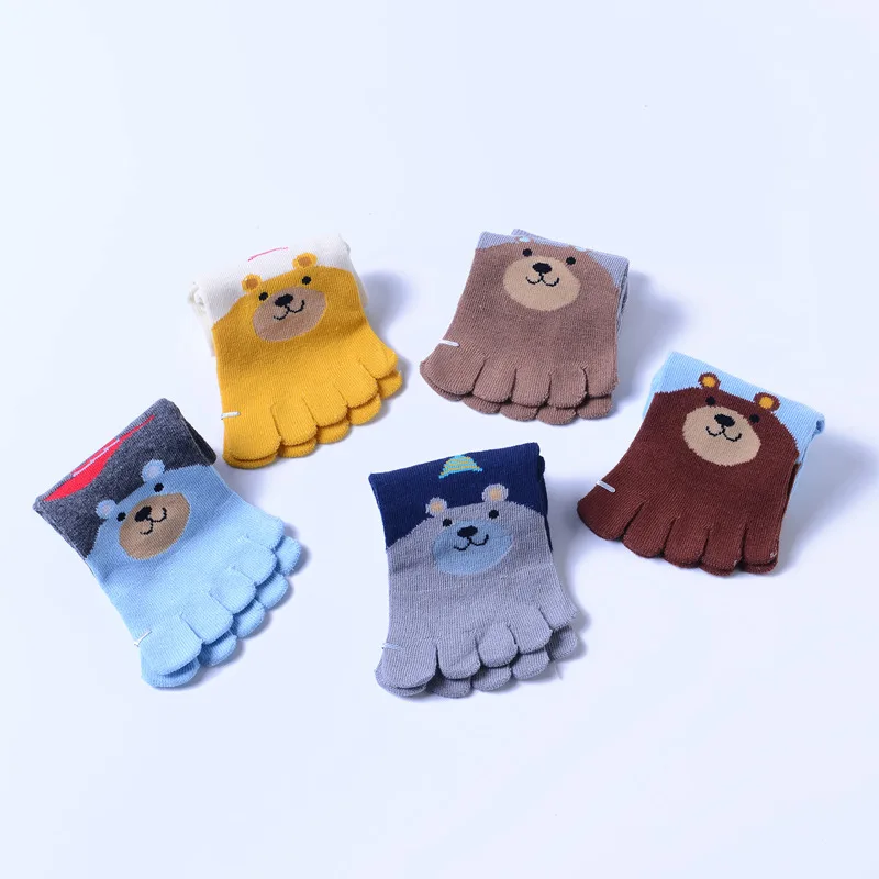 
wholesale baby cute cotton ankle socks lovely children cartoon five toe finger socks 