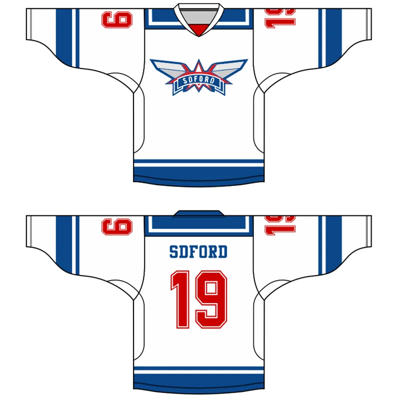 New Arriver Lightweight Roller Hockey Jersey Quick Dry Hockey Tops Breathable Custom Toronto Hockey Jersey