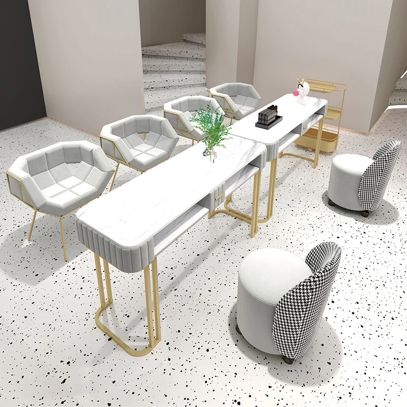 Beauty Nail Desk Table Traditional Nail Technician Table And Chairs