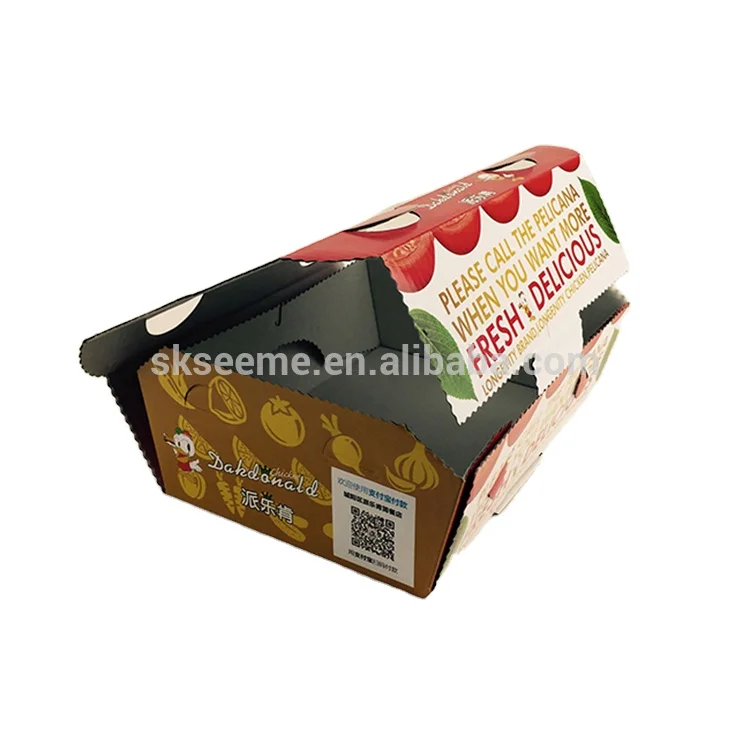 Custom take-away fried chicken nuggets packaging box food packaging box