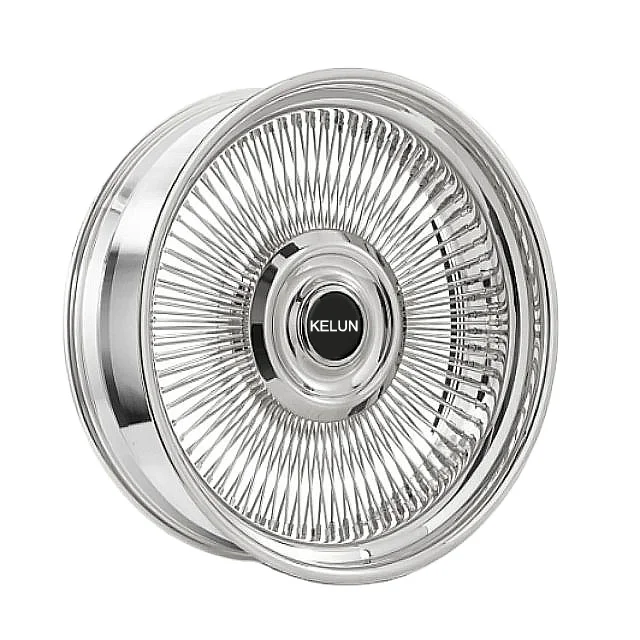 Customized Kelun Brand 28 Inches All Chrome Spoke Wire Wheel Floating Center Style