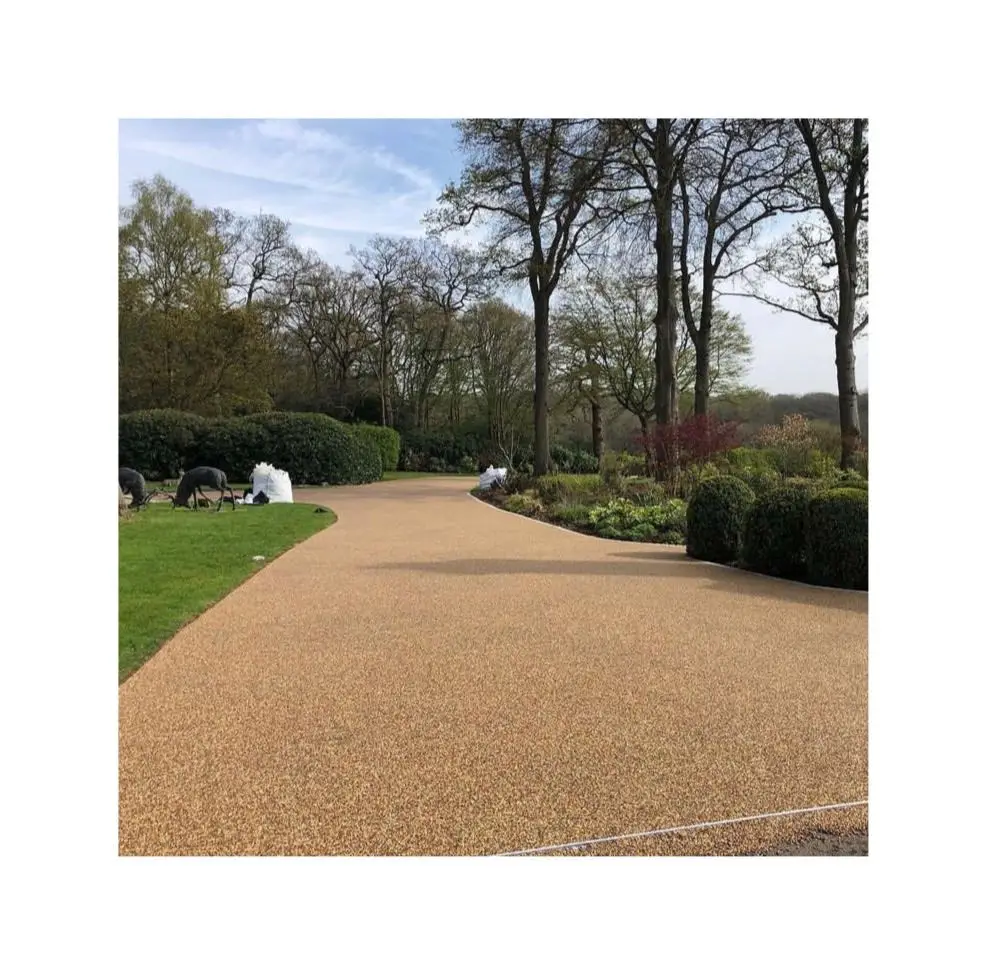 1:1 ratio polyurethane bound resin gravel PU bonding resin for driveway residential forecourt and backyard