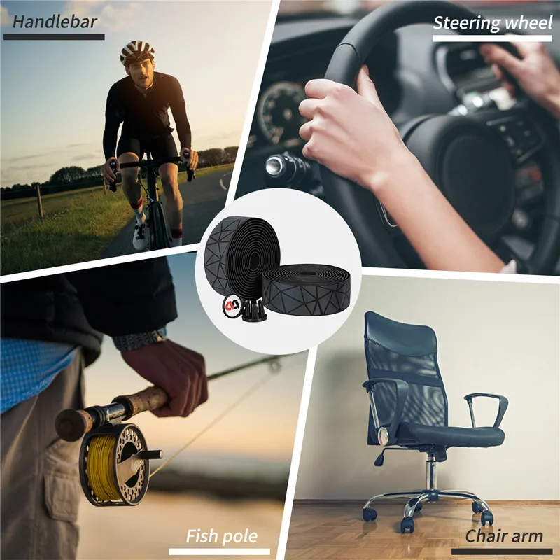  Высококачественная цветная лента для руля велосипеда WEST BIKING с заглушками на конце Нескользящая