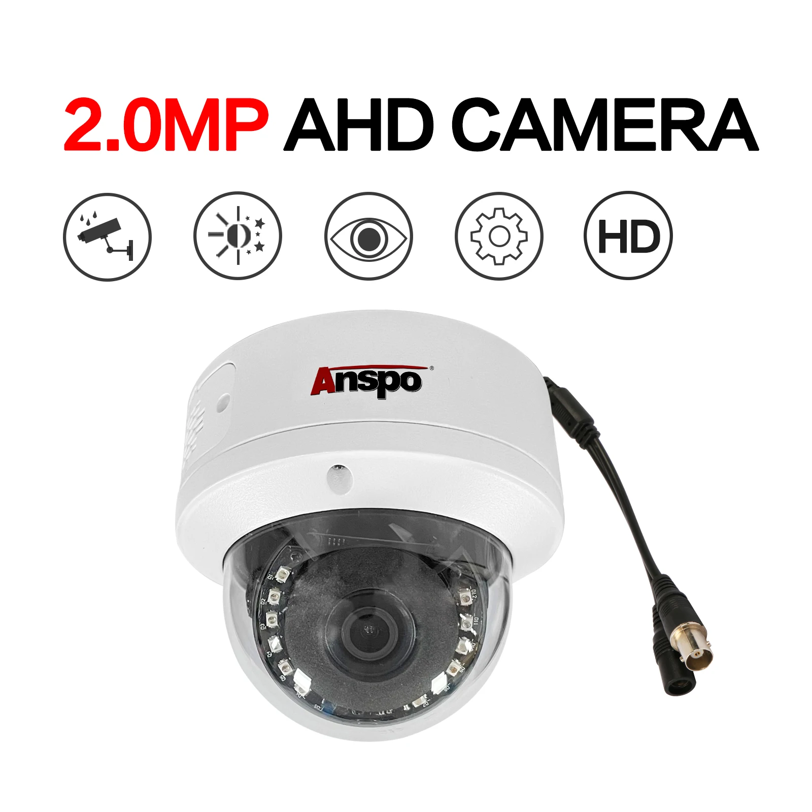 Cheap Megapixel Dome AHD DVR Monitor analog camera  Cctv Security System 2mp 1080P Fixed lens