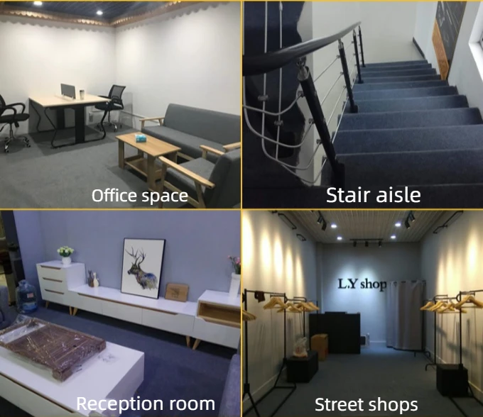 Shaggy Plain Velour Carpet Velvet Needle Punch Carpet Muslim Prayer Carpet Large Size For Mosque