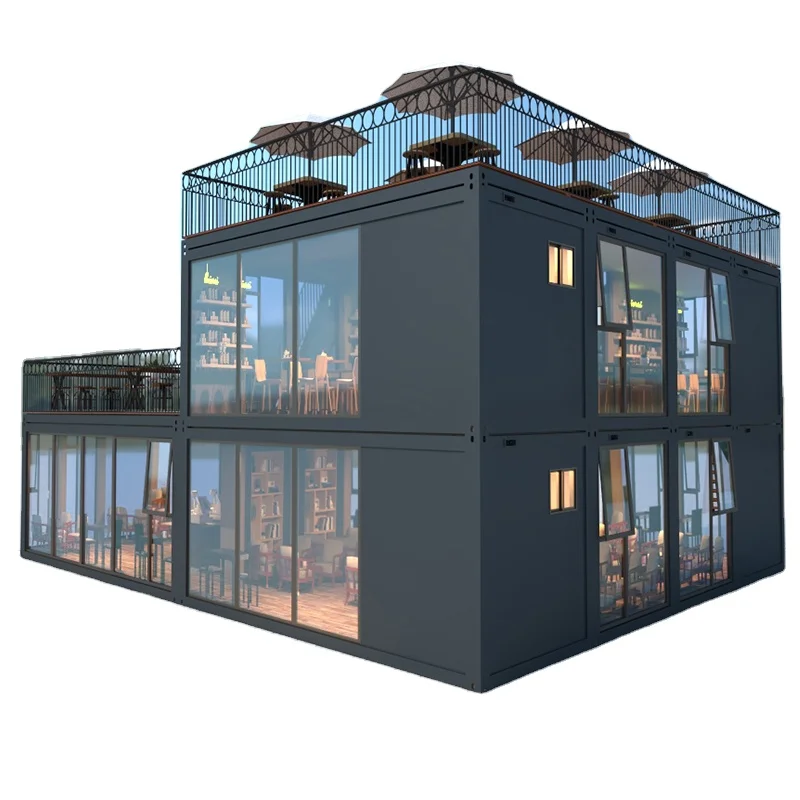 Yantai Feilong modular office steel coffee container shop house