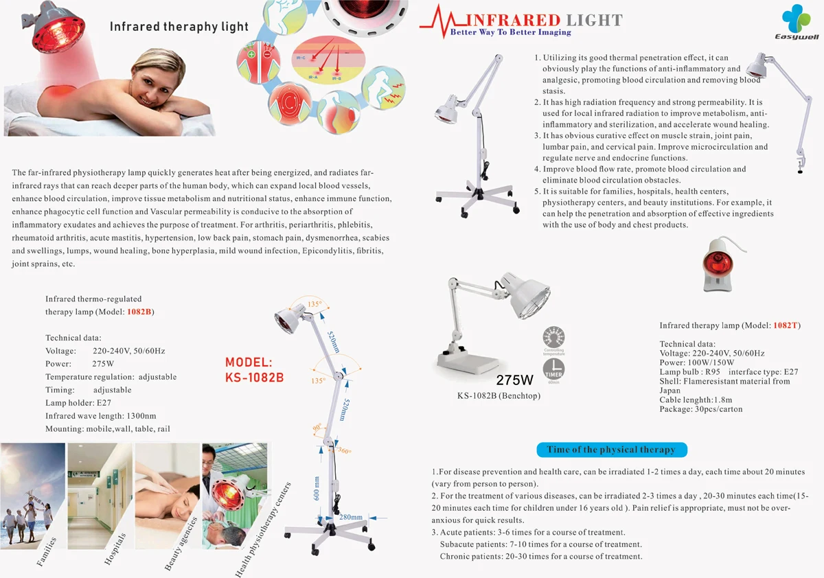 Desk top  Stand Ks-1082b with Timer LED Infrared Lamp From Easywell