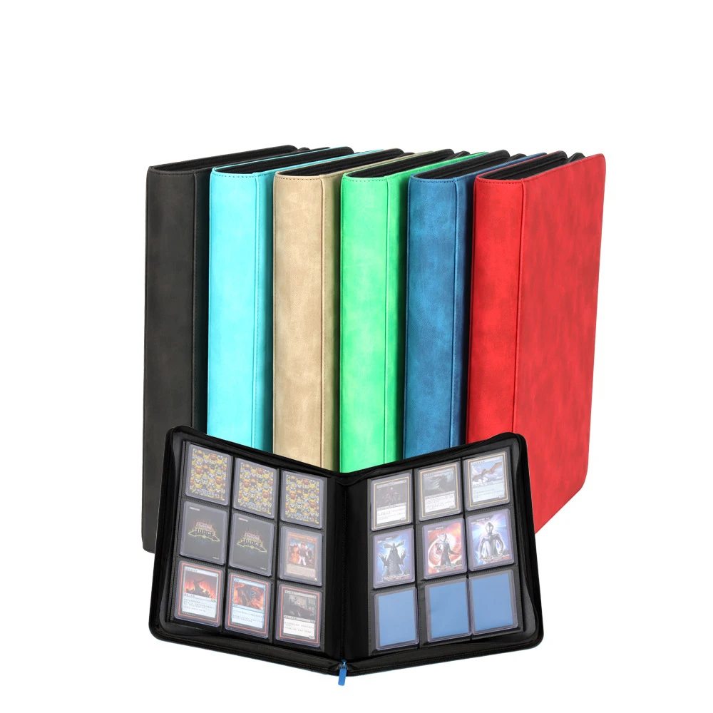 Cowboy print large 9-panel hard card holder booklet basketball soccer card toploader double protection card booklet