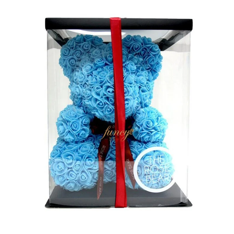 Hot Selling Valentine Gifts Teddy PE Rose Flower Bear