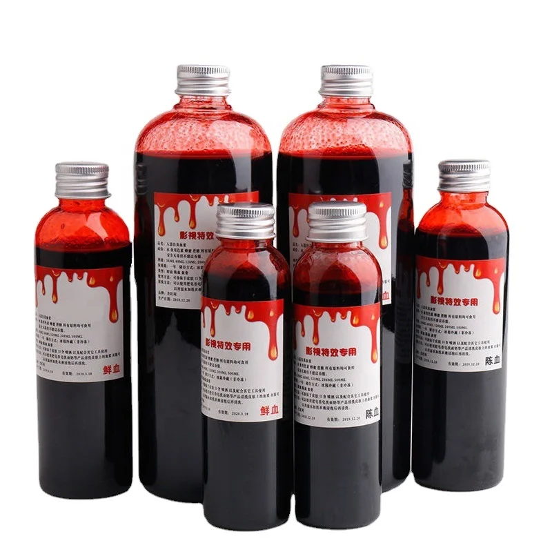 Customized party city fake blood with Quality Assurance incredible blood  for pranks halloween decoration cosplay OEM/ODM