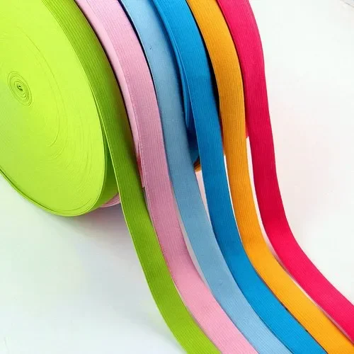 High Quality Polyester Spandex Band Ajustable Colored White Flat 3mm Elastic Earloop For Face Mask