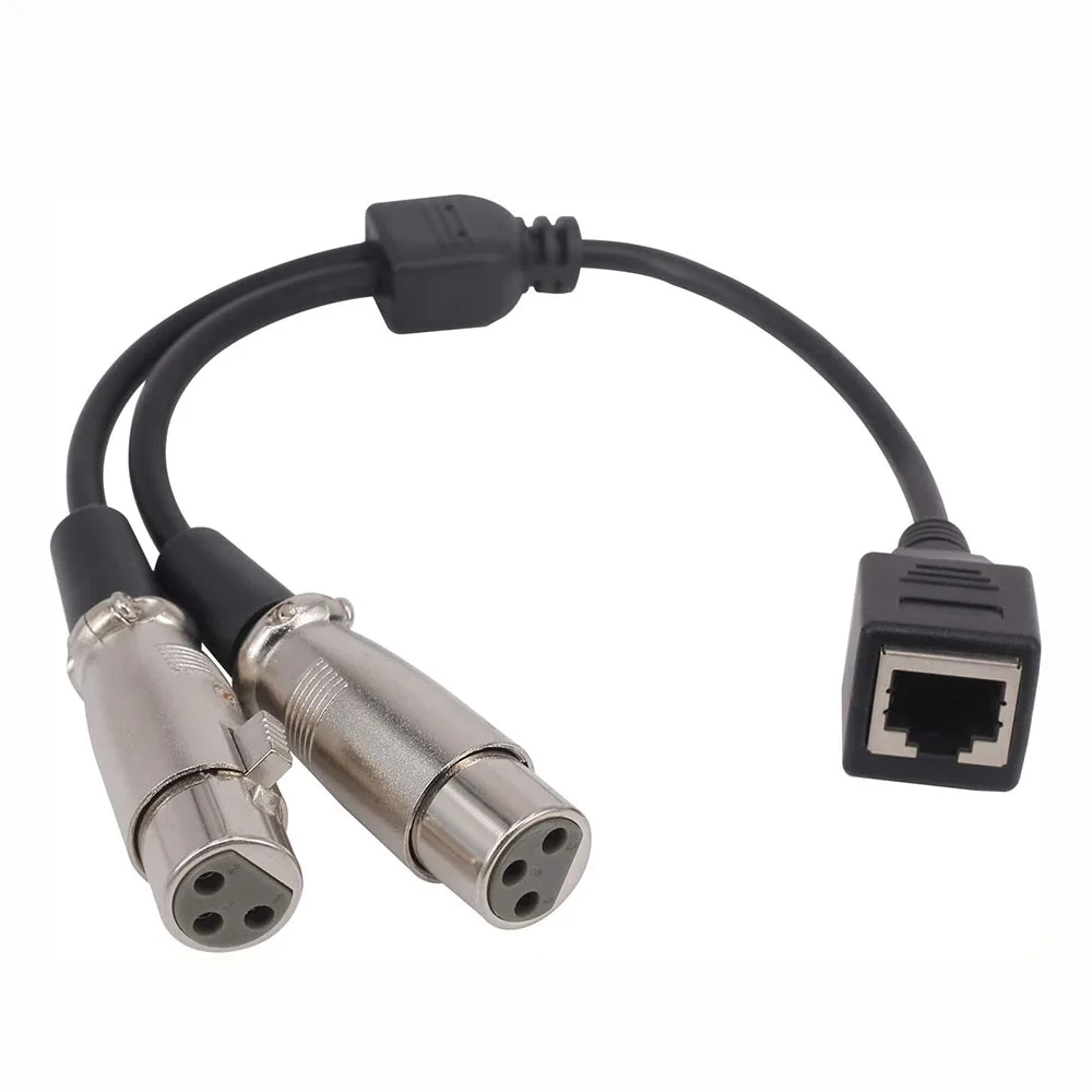 3 Pin 2 XLR для RJ45 Женский адаптер конвертер кабель-удлинитель разъем шнура