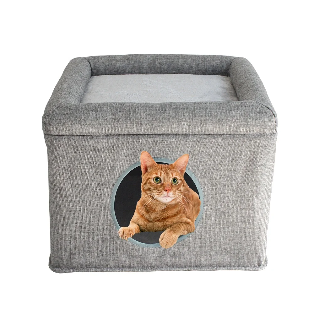 Safety Cat hiding home Fabric Kitten play house Pretty Cat sleeping bed