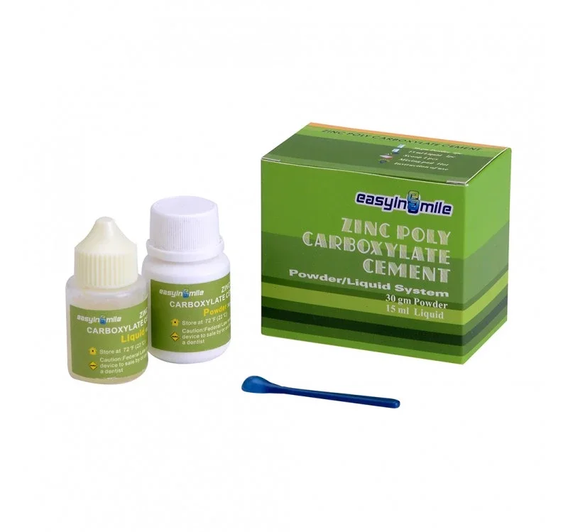 EASYINSMILE Dental Permanent Dental Cement with Mixing Pad and Measuring Scoop