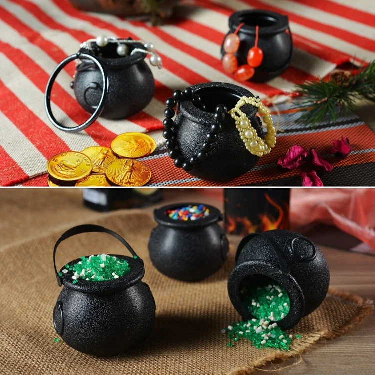 Plastic Candy Holder Pot for Kids St Patrick Day Wizard Halloween Theme Parties Supplies Decoration