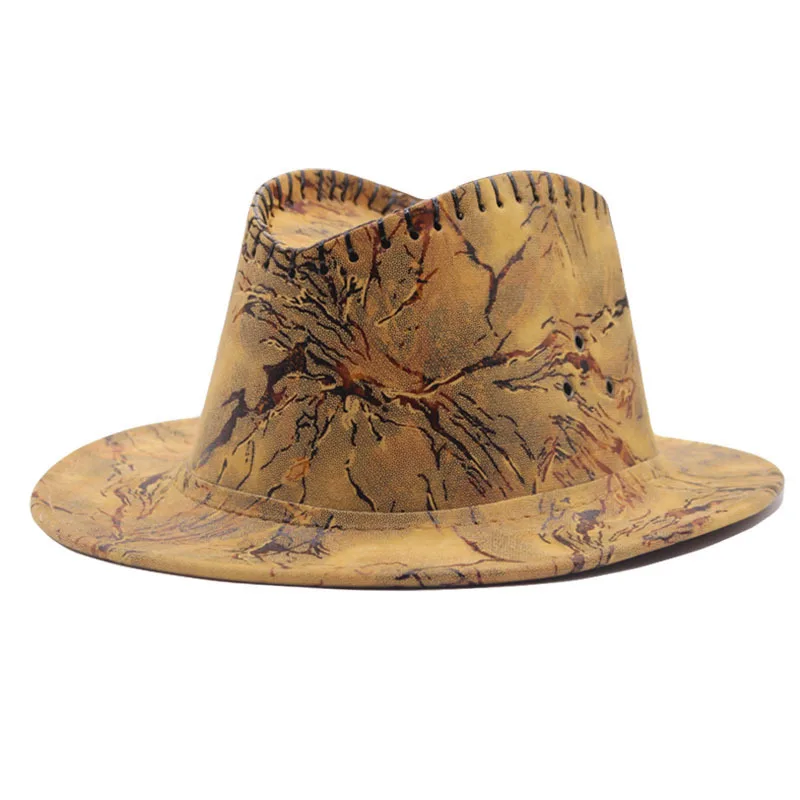 High Quality Wholesale fisherman men fishing bucket Fedora Hat 2 tone hats  brim Fedoras