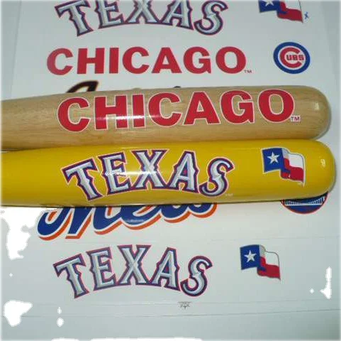 Top Quality Factory Price Custom Water Slide Stickers  For Baseball Bats